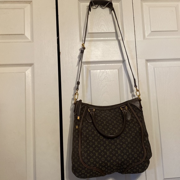 Louis Vuitton Besace Angele Mini Lin Ebene W/COA and Crossbody Strap 2 way - Picture 10 of 16